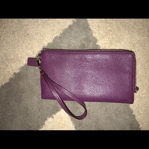 Coach double zipped wallet